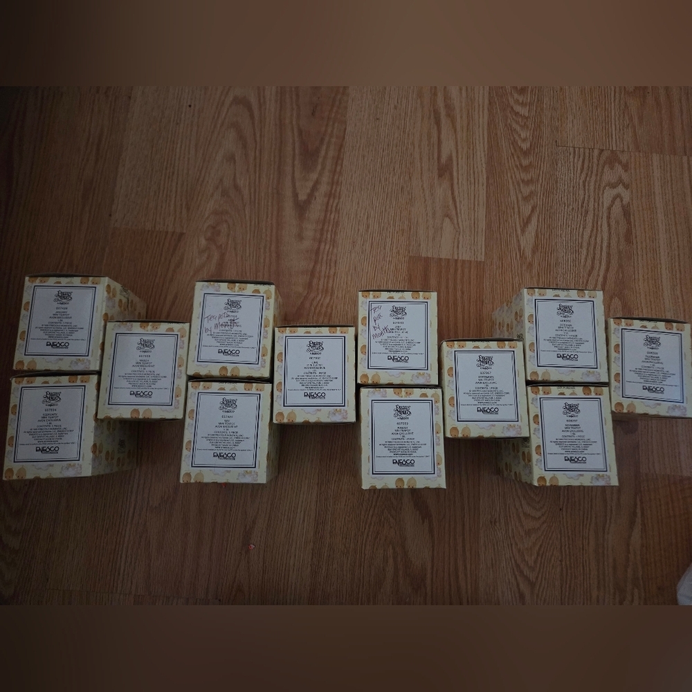 RARE Vintage 1999 Precious Moments Mini Tea Pots Set By Month Month